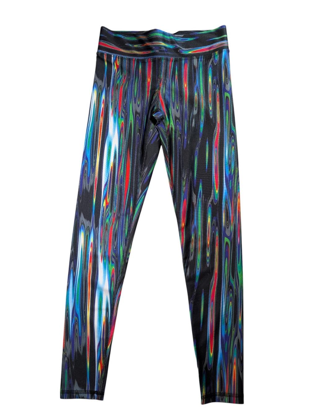 Psychedelic Dopamine Print Leggings NWT Colorful Stretch Festival Activewear Med